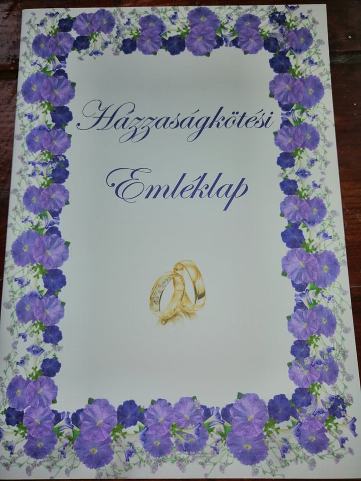 Esküvői emléklap 0182