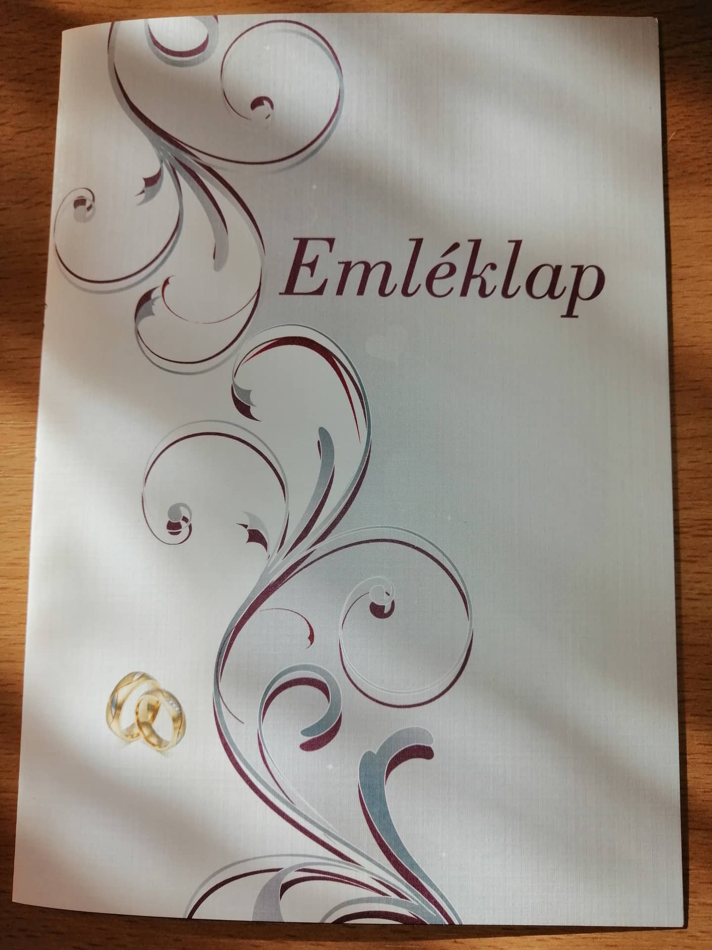 Esküvői emléklap 0184