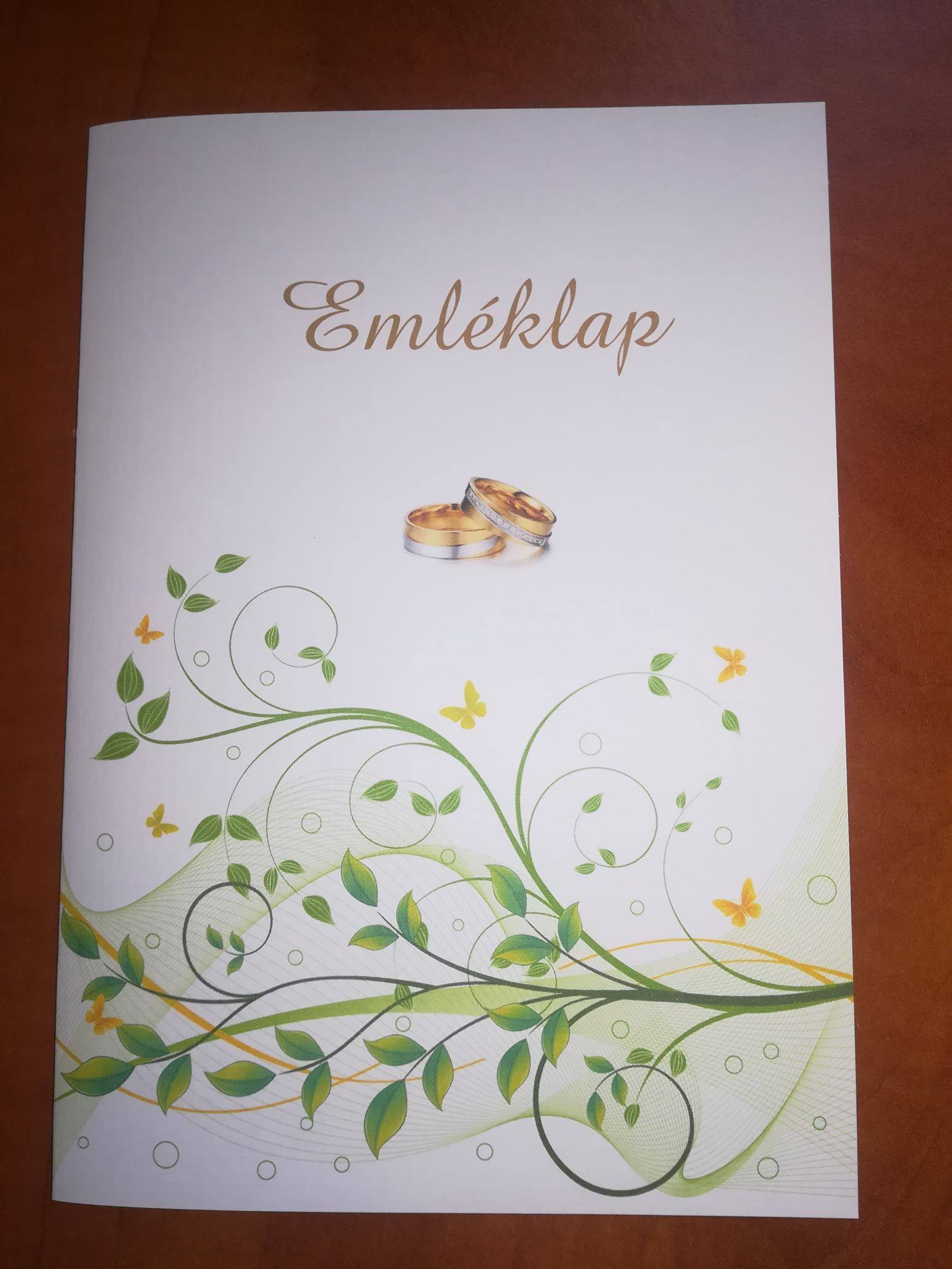 Esküvői emléklap 065