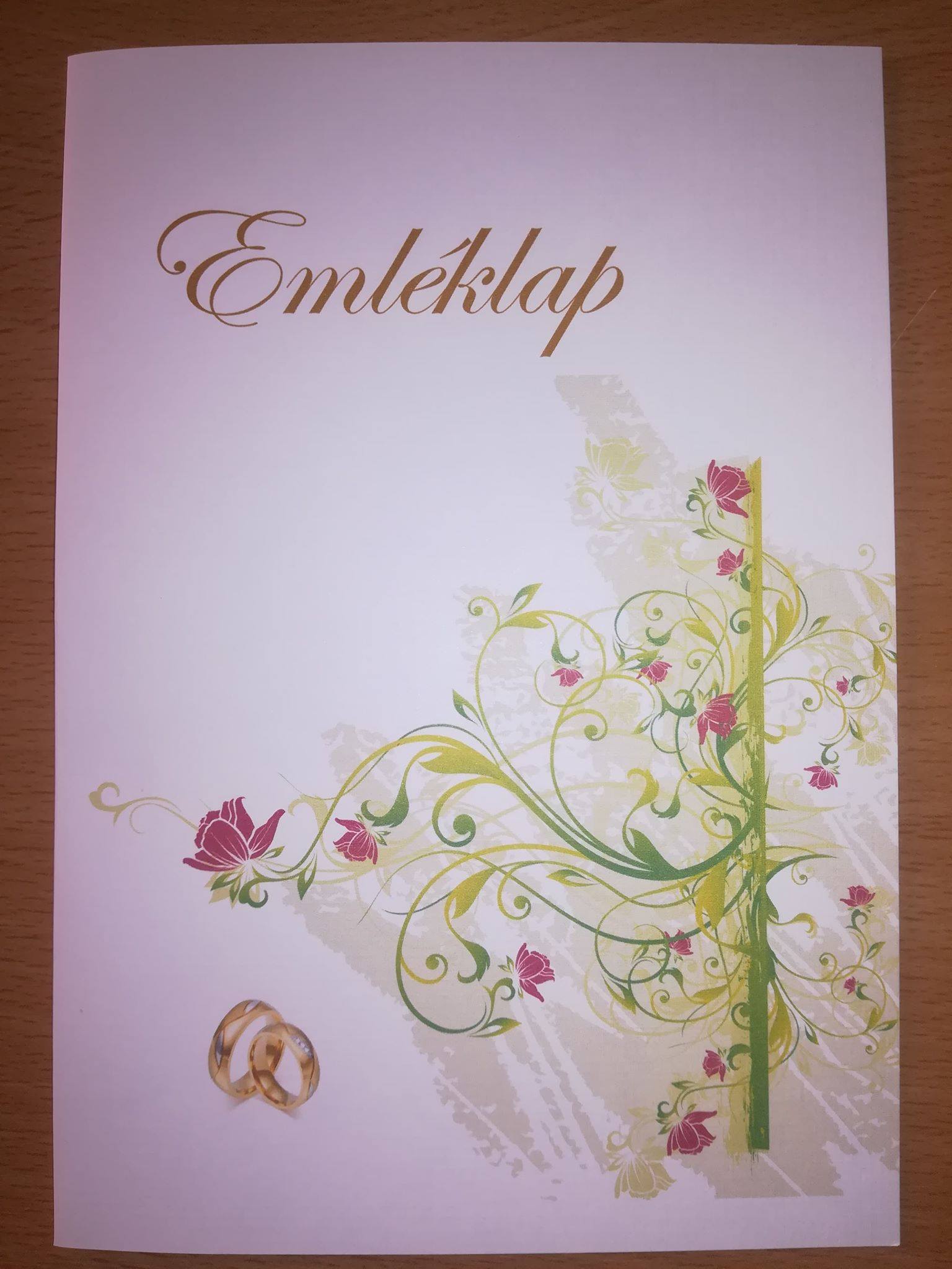 Esküvői emléklap 069