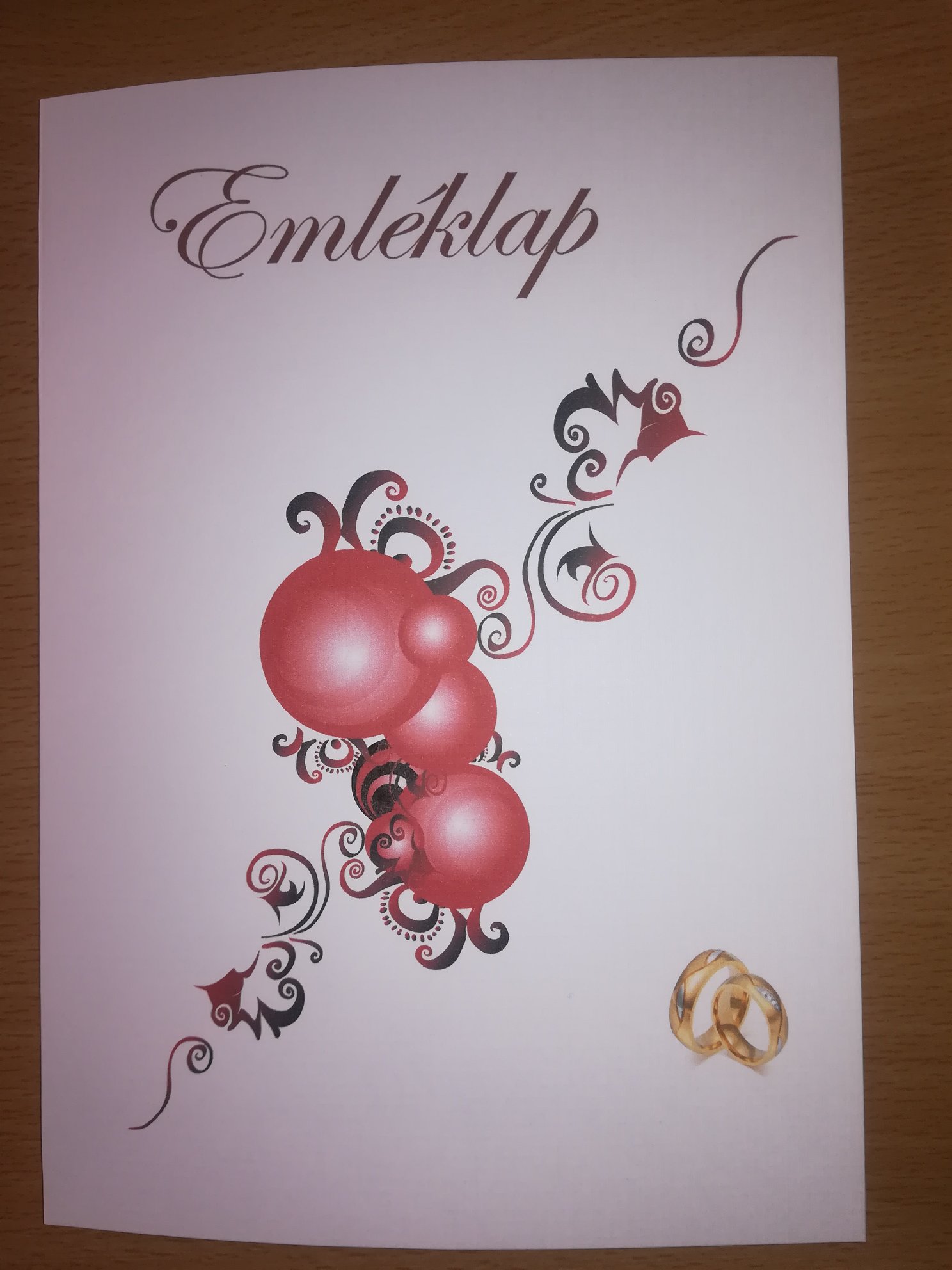 Esküvői emléklap 073