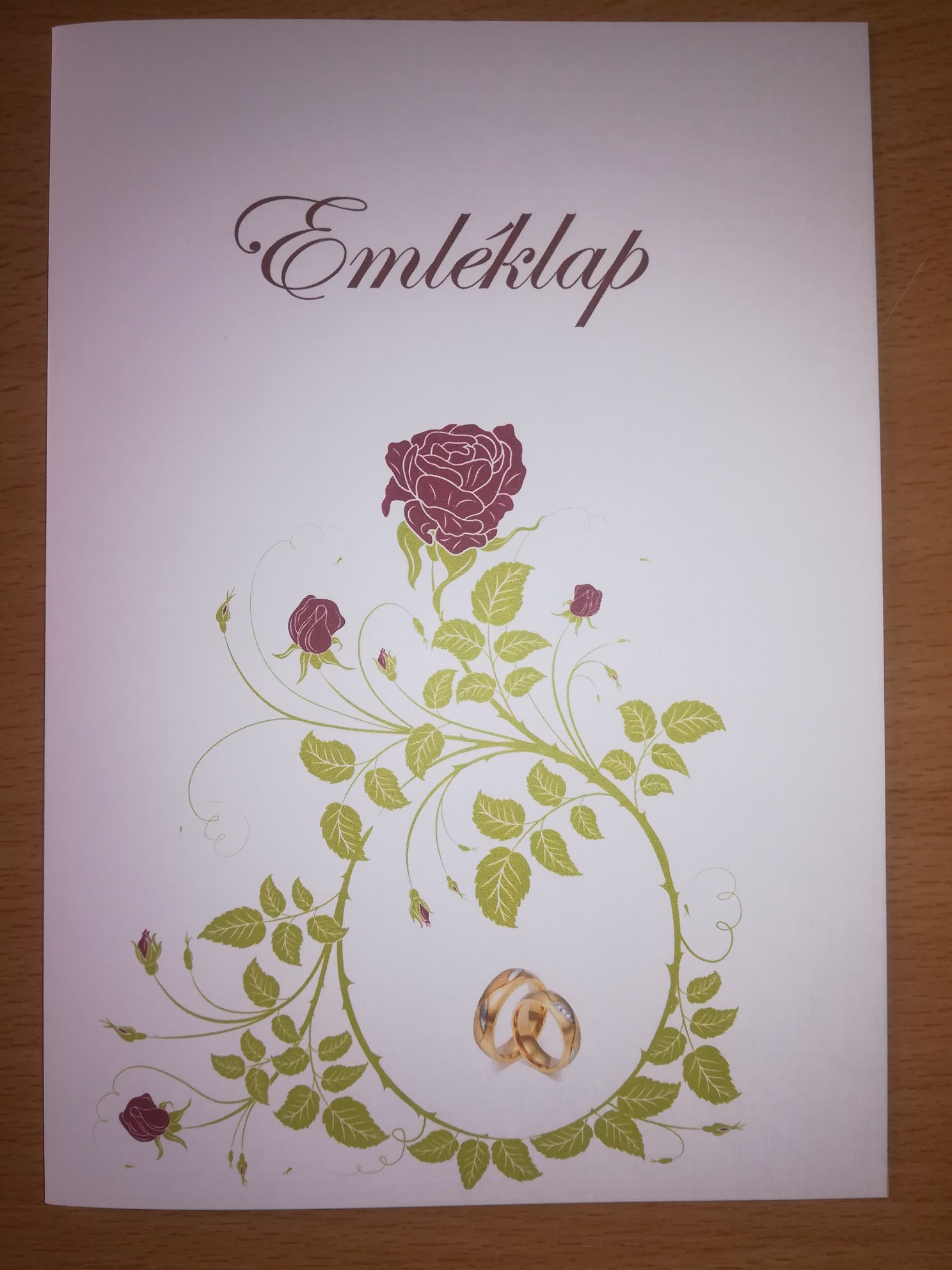 Esküvői emléklap 075