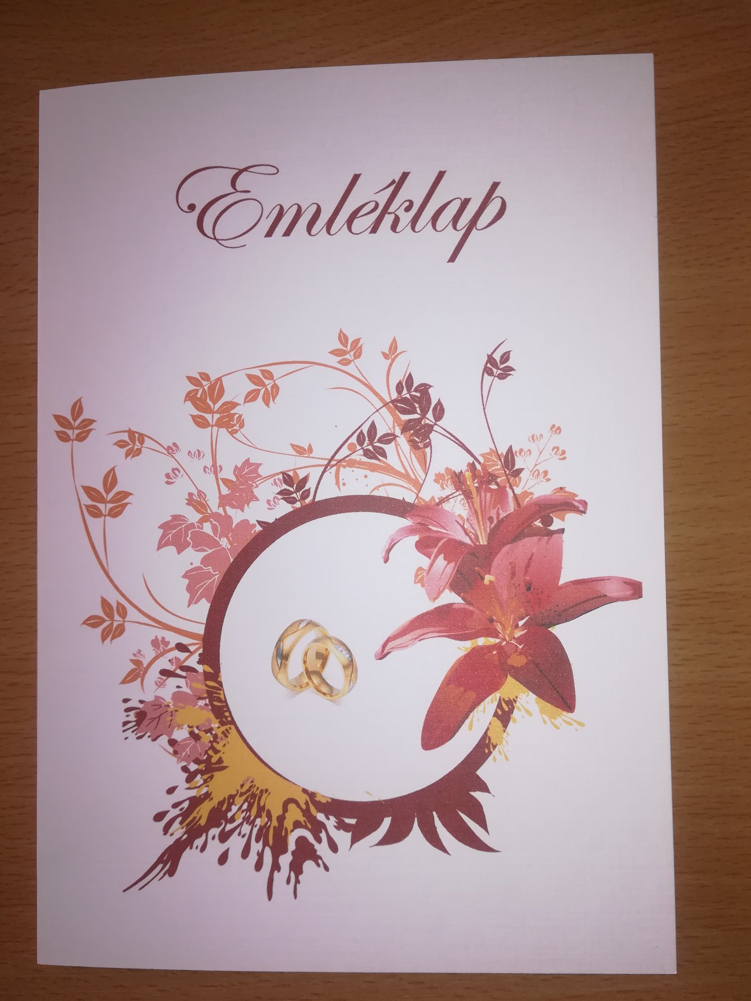 Esküvői emléklap 086