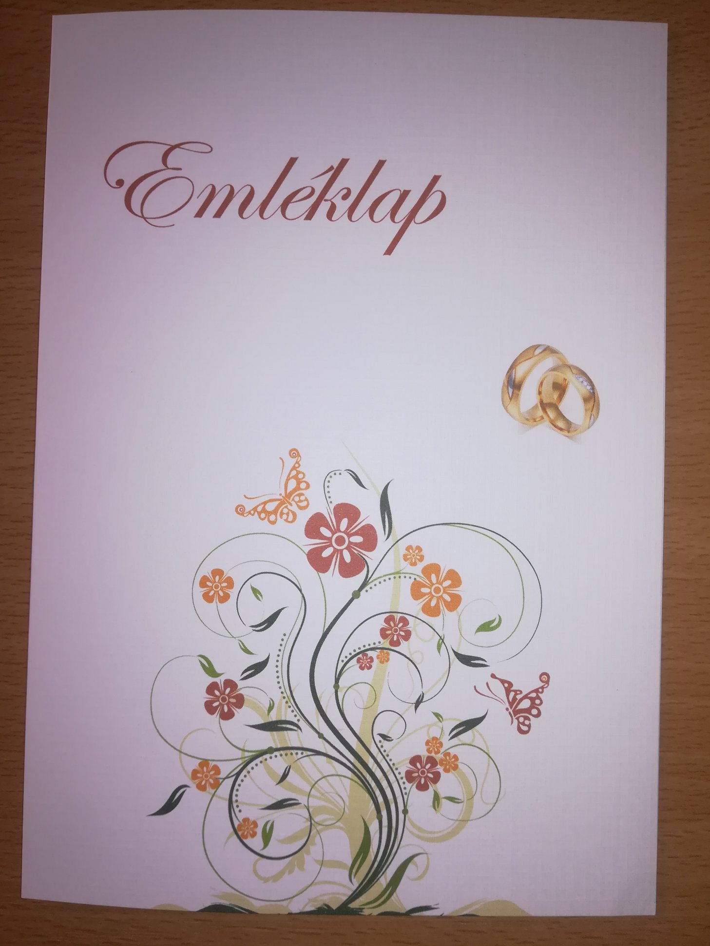 Esküvői emléklap 090