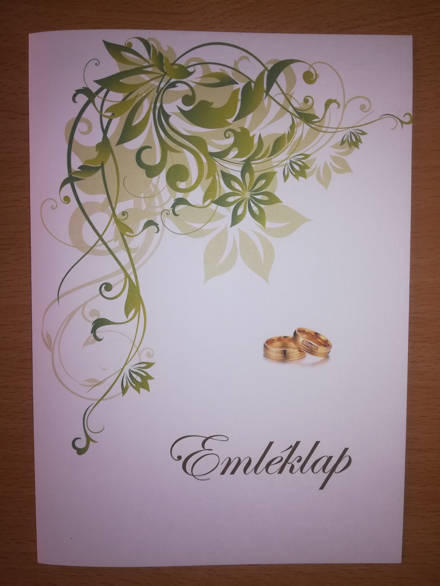 Esküvői emléklap 091