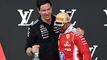 MONTE-CARLO, MONACO - JUNE 07: Second placed Lewis Hamilton of Great Britain and Scuderia Ferrari