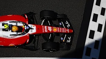 NORTHAMPTON, ENGLAND - JULY 03: Lewis Hamilton of Great Britain driving the (44) Scuderia Ferrari
