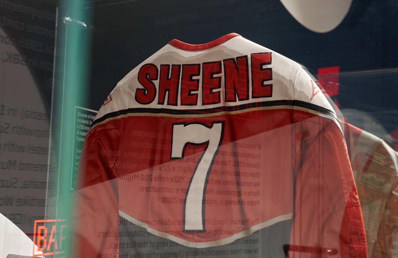 A Barry Sheene Dainese leather suit