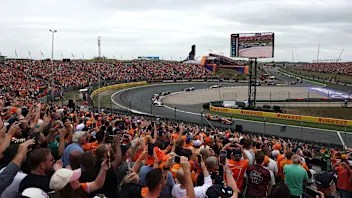 ZANDVOORT, NETHERLANDS - AUGUST 31: Lando Norris of Great Britain driving the (4) McLaren MCL39