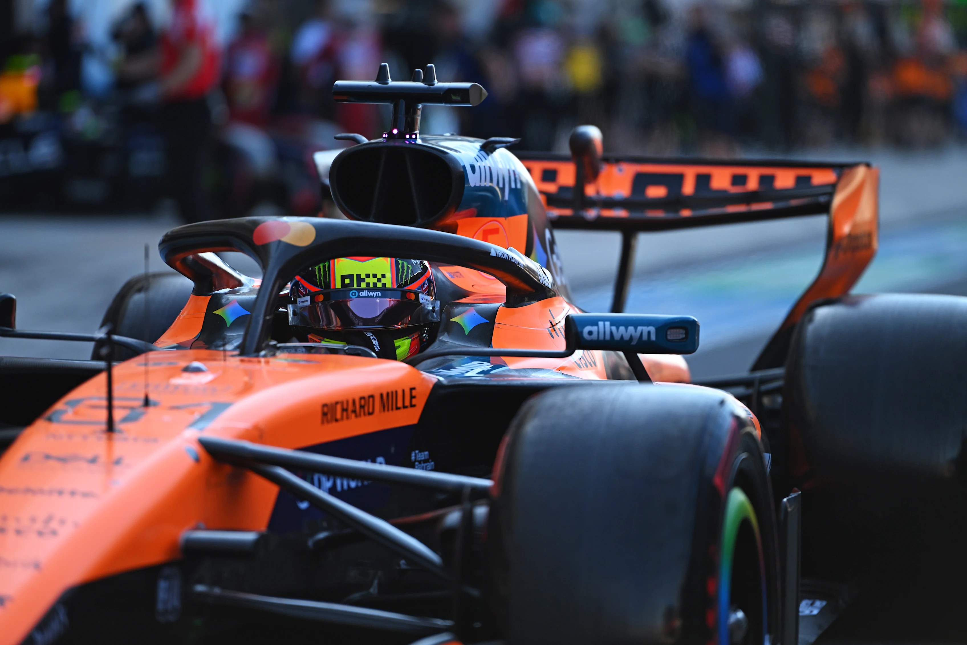 MIAMI, FLORIDA - MAY 02: Oscar Piastri of Australia driving the (81) McLaren MCL40 Mercedes in the