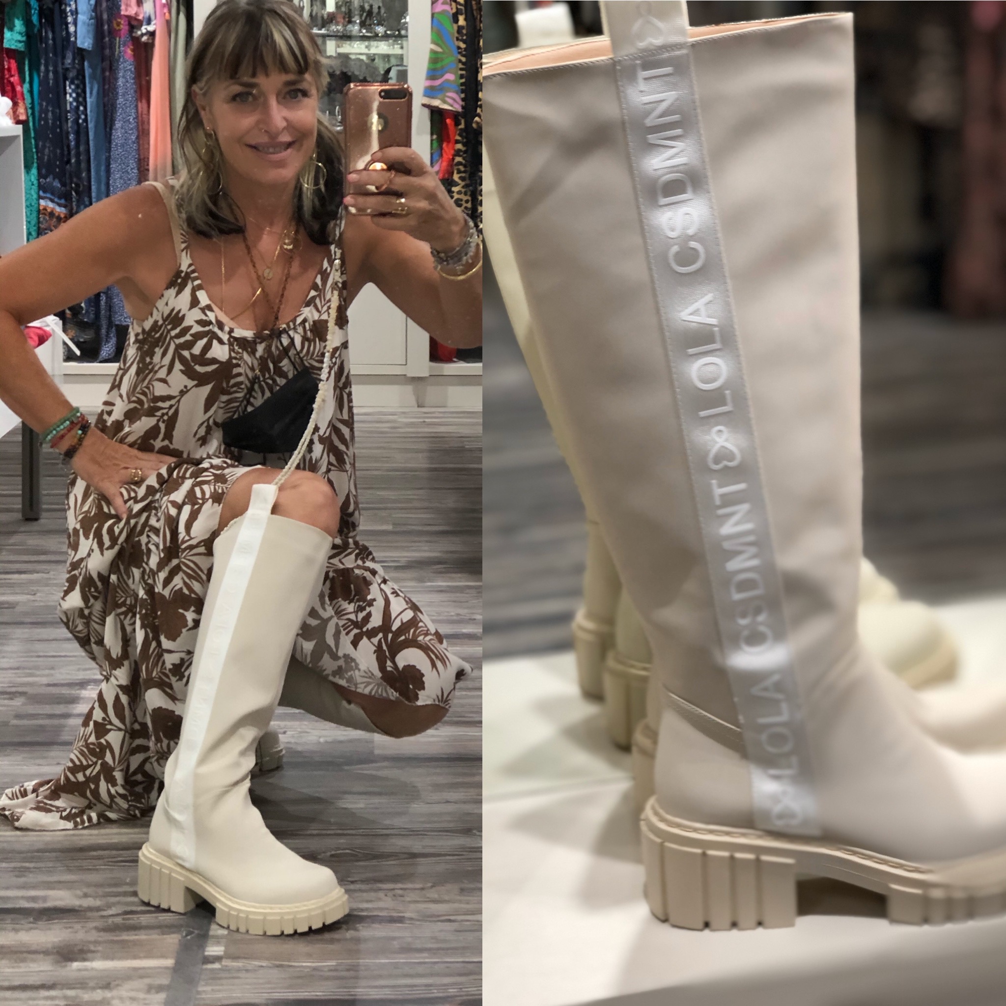 BOTA CAÑA ALTA BLANCA - Aloha Moda