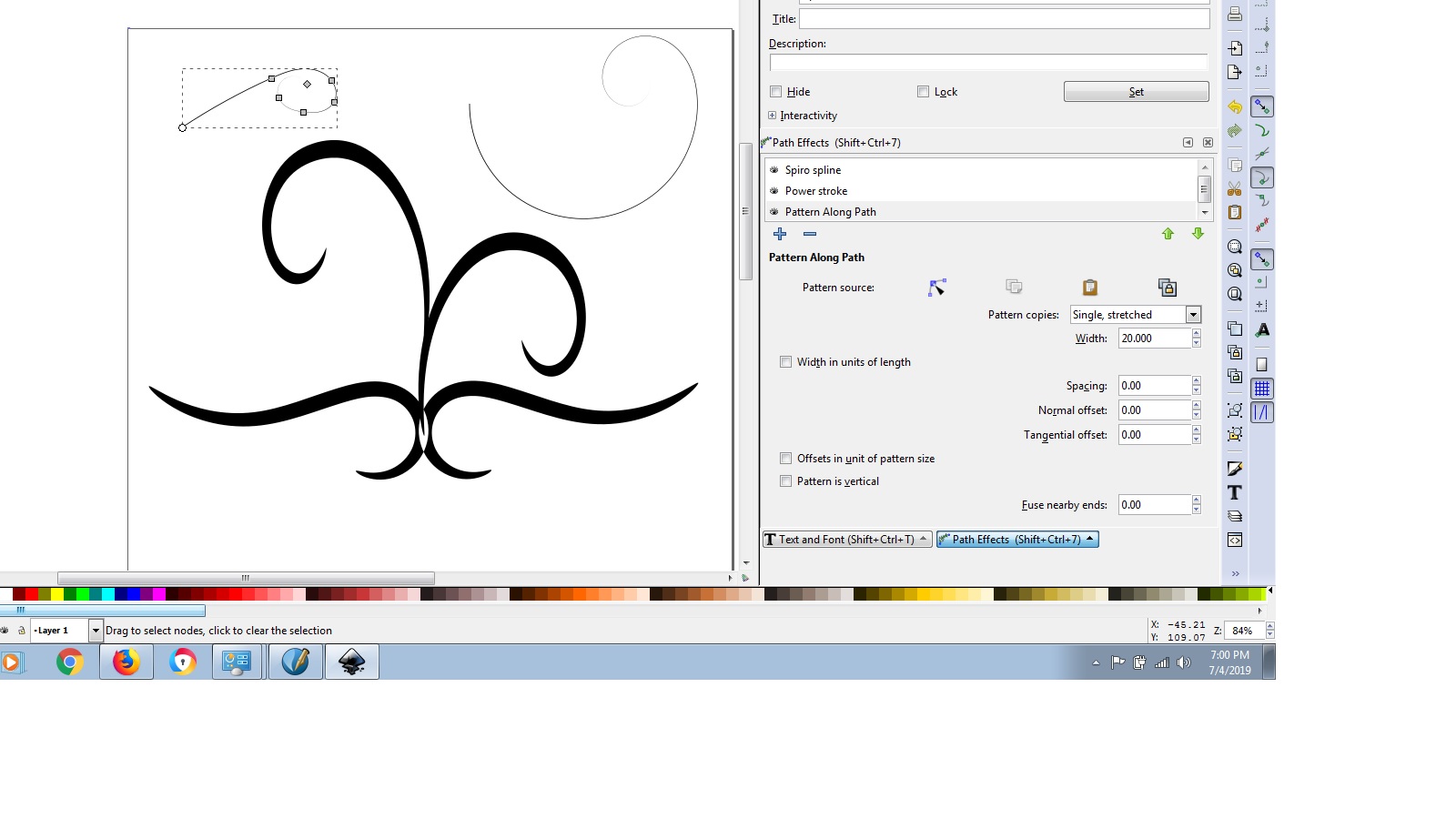 Is My Path Effect Glitching Out Pattern On Path Width Not Working