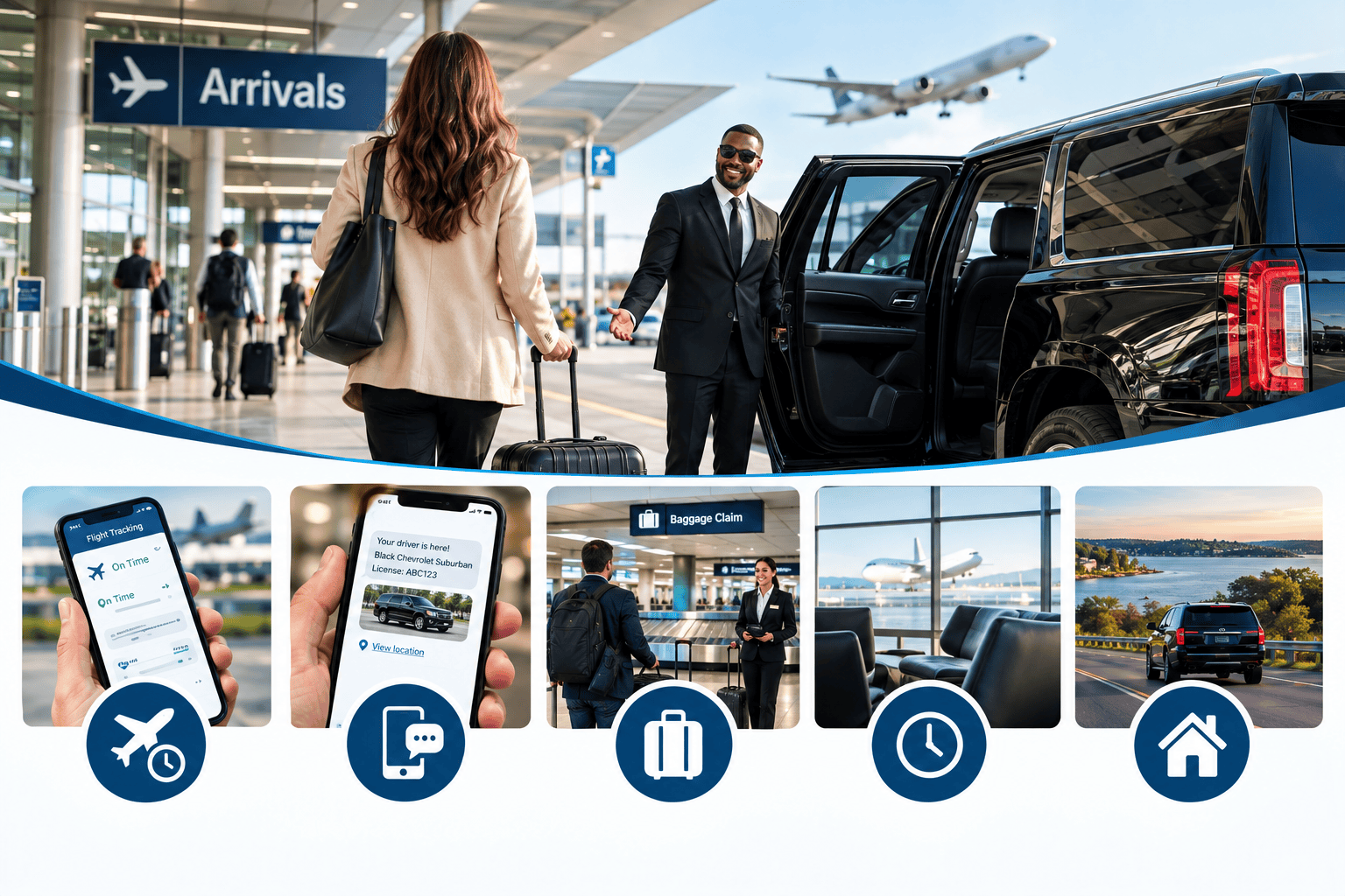 Alpha Car Services arrival pickup at CLT
