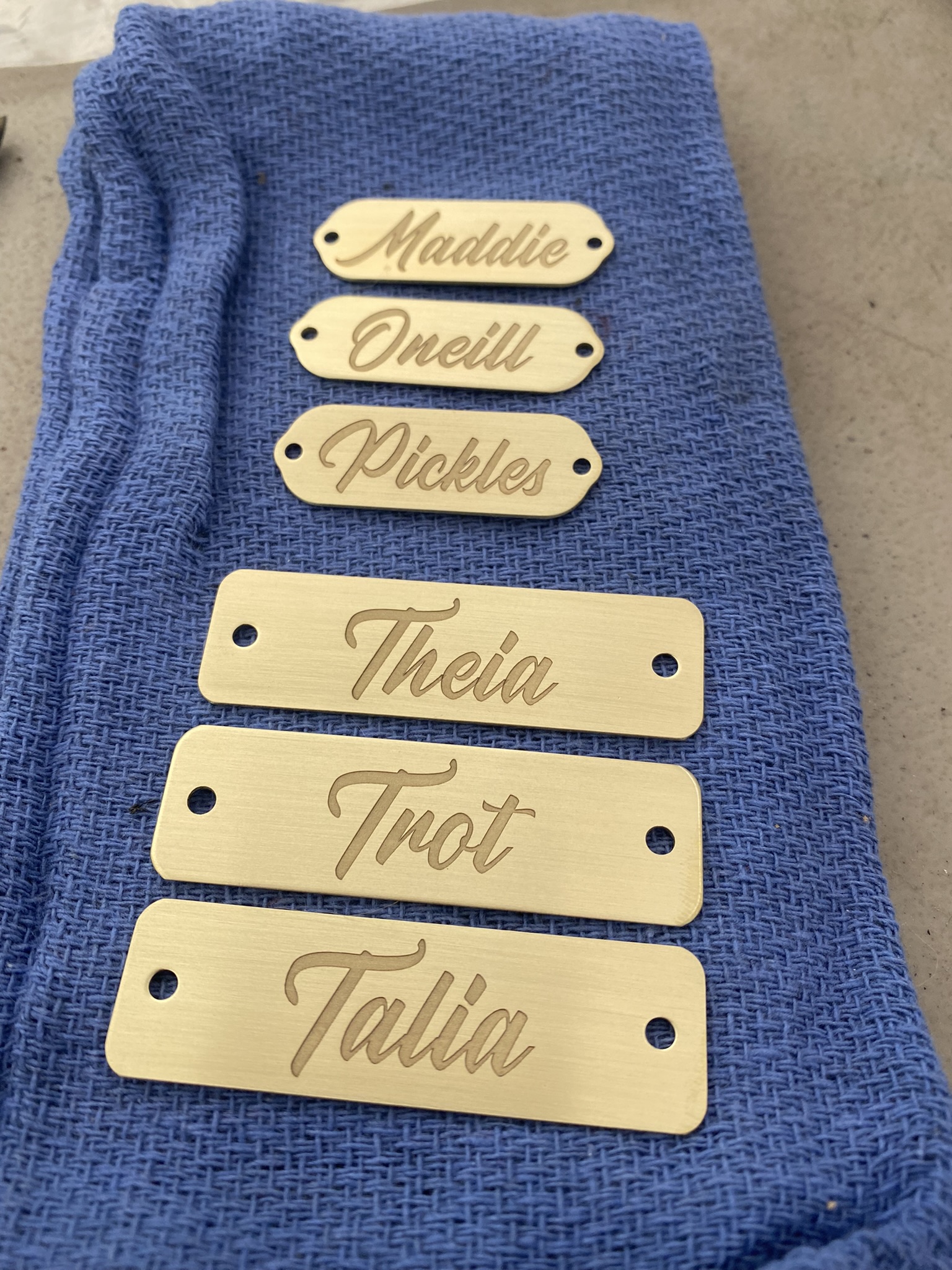 Custom Engraved Brass Plate