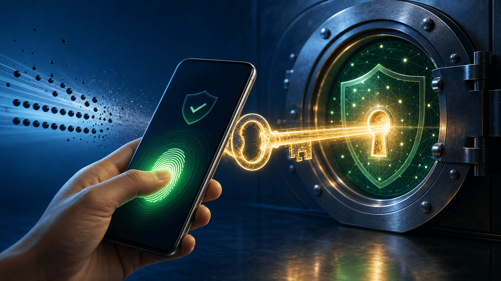 Acceso seguro con passkey y autenticación biométrica