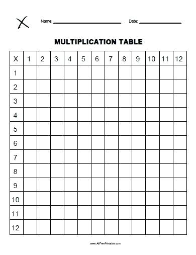 8 photos blank multiplication table 1 15 printable and review alqu blog