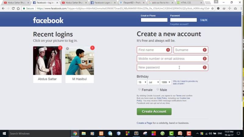 Design Facebook Like Page Using Html And Css Tutorial Part 1 Youtube - Best Sunset Designs in High Resolution