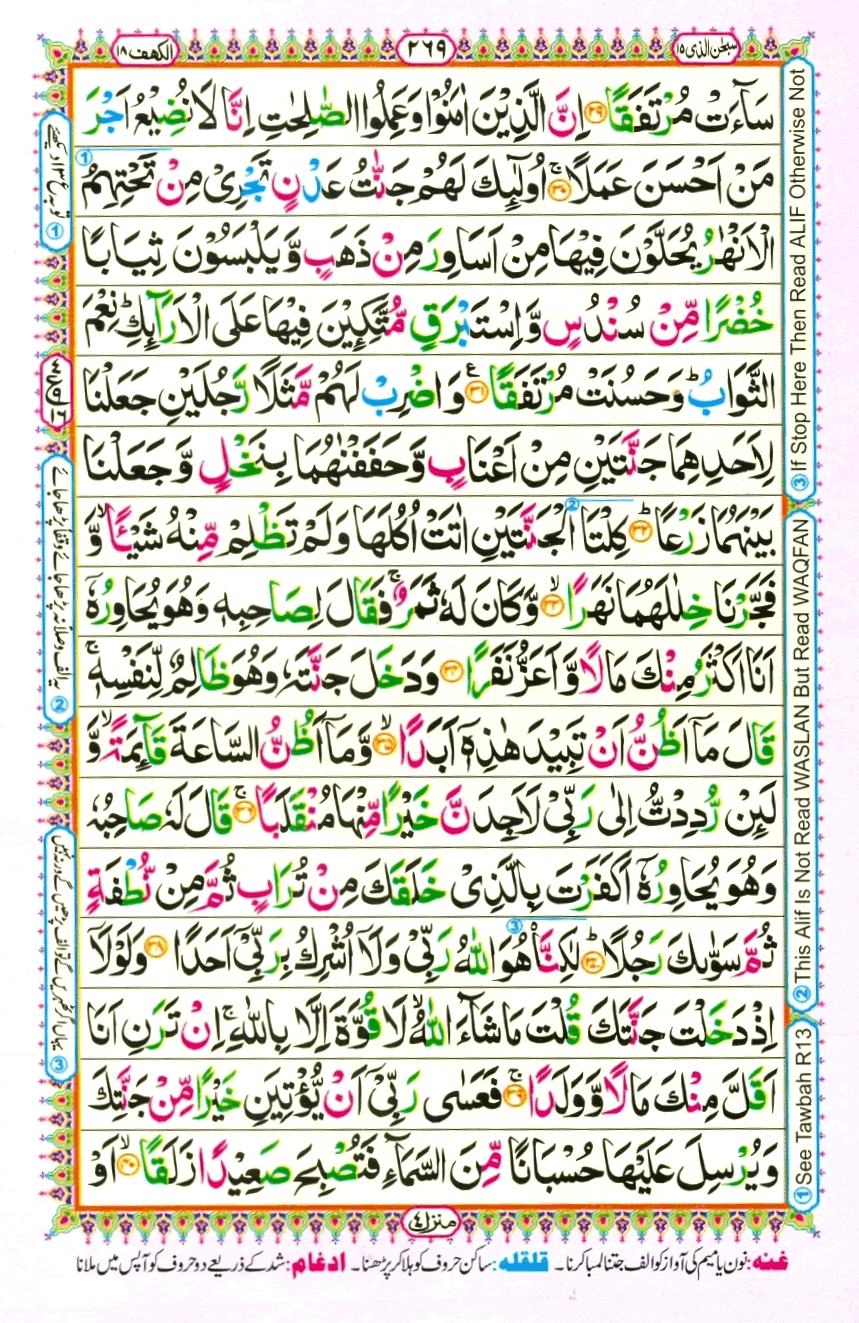 Read Al Quran Part Chapter Siparah 1 Page 15 Free Quran Learning The recitation Arabic pronunciation.