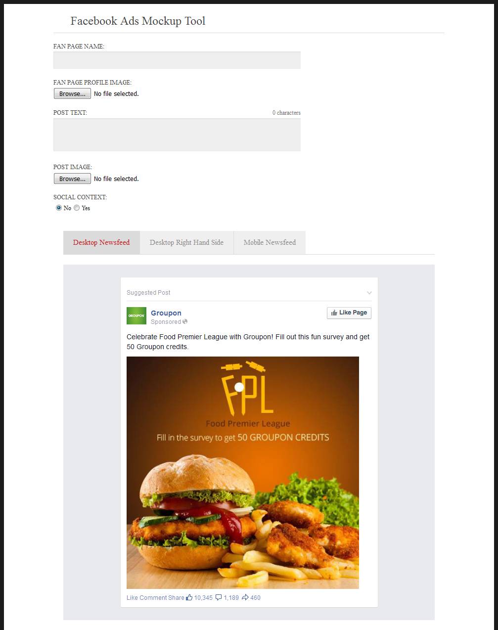From instagram video to facebook canvas, it's easy . Facebook Ads Mockup Tool Advertisement Tools