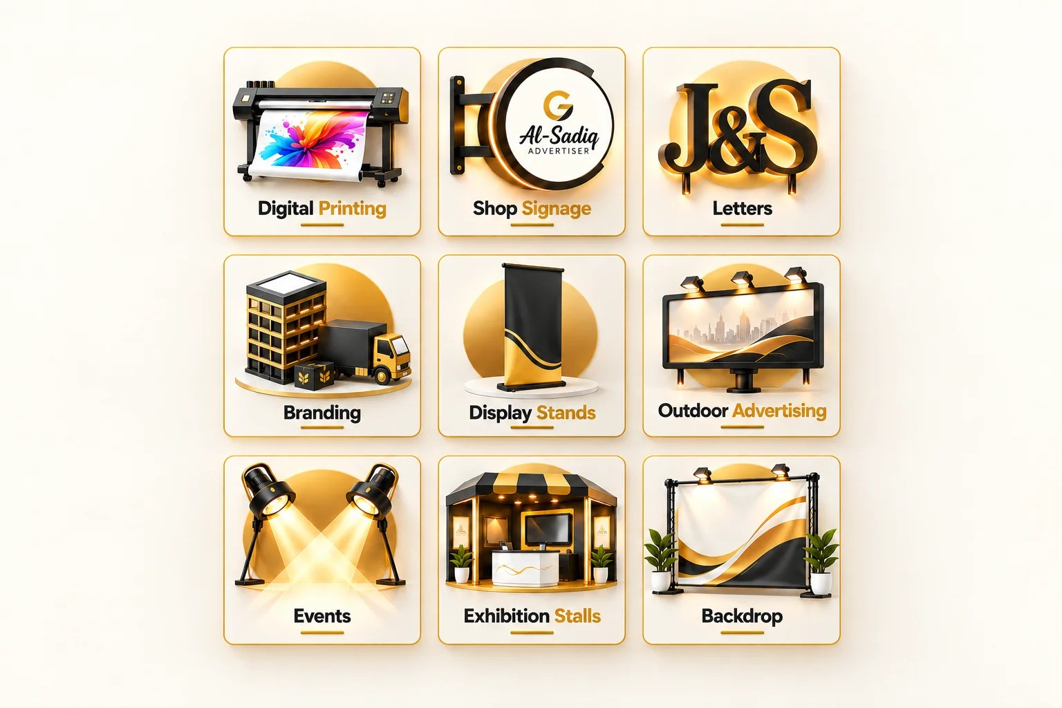 Home 1 Colorful printed stationery and brand materials