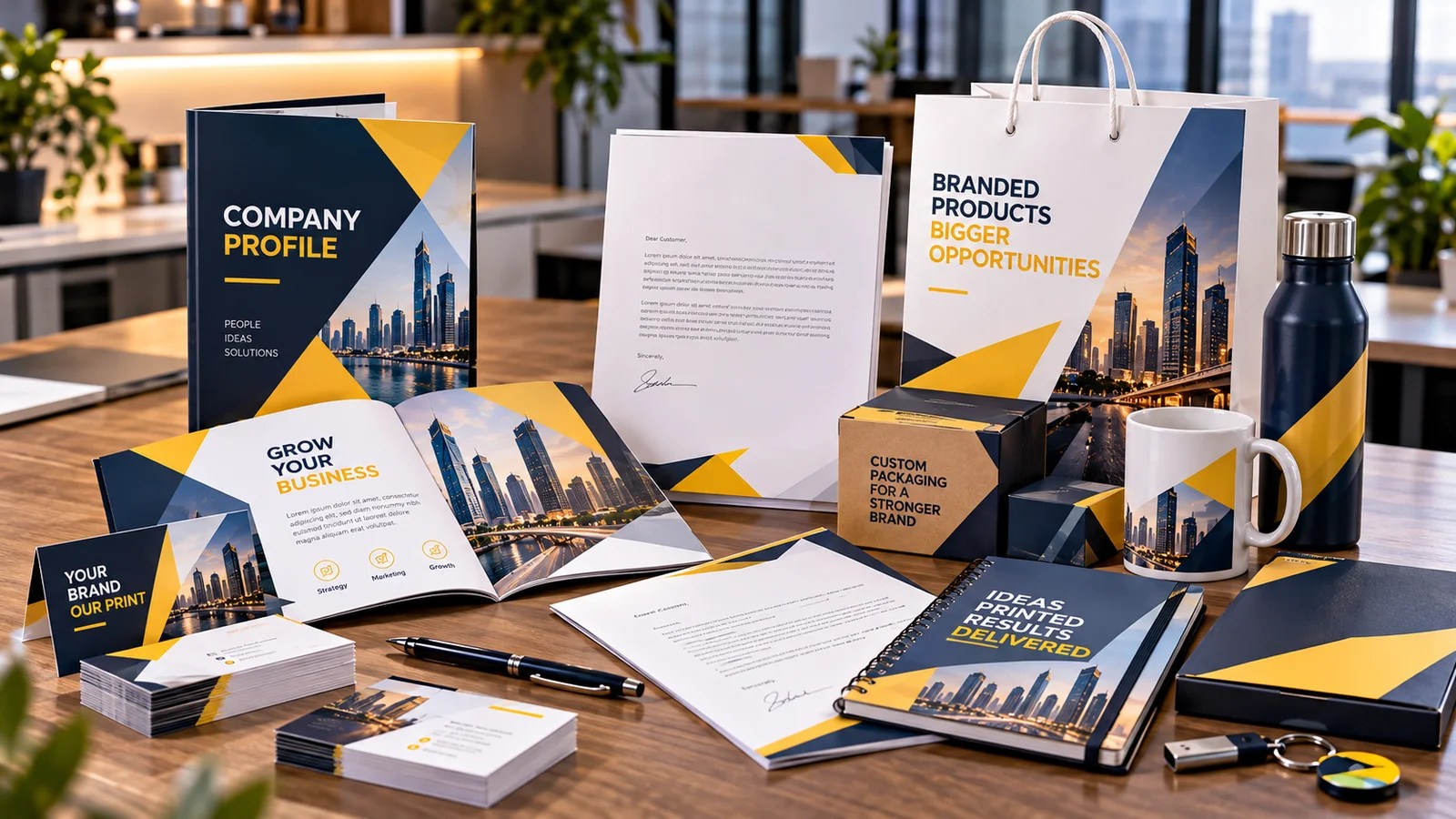Printed stationery and branded paper goods
