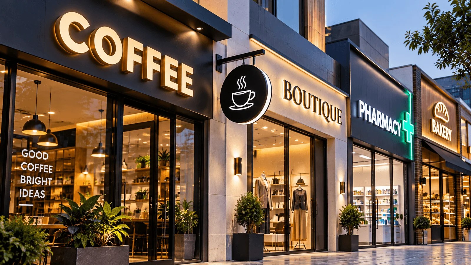 Retail storefront signage and display