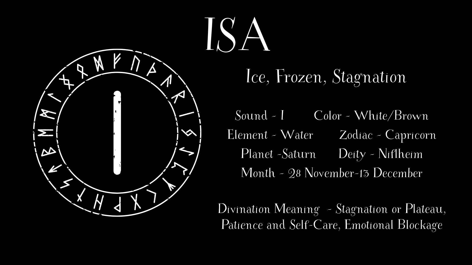 Isa Norse Rune Meaning
