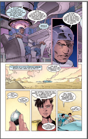 Page from "Strike & Bolt" comic story in MOONSHOT vol. 1