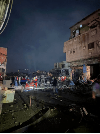 إصابة لبناني في قصف العدو الصهيوني مبنى بالمنطقة الصناعية في سينيق