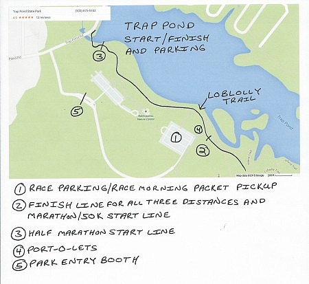 Trap pond 50k/marathon/half marathon/10k