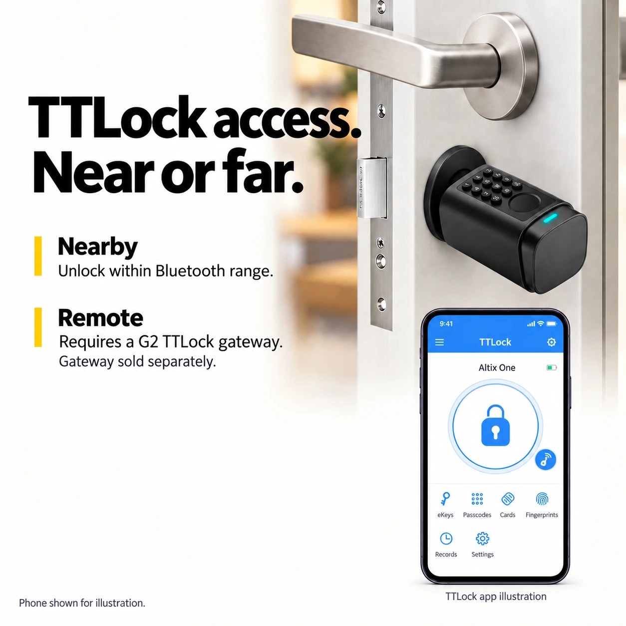ALTIX ONE Smart Door Lock Cylinder – Fingerprint, PIN, Card & TTLock App (IP66) - image 3