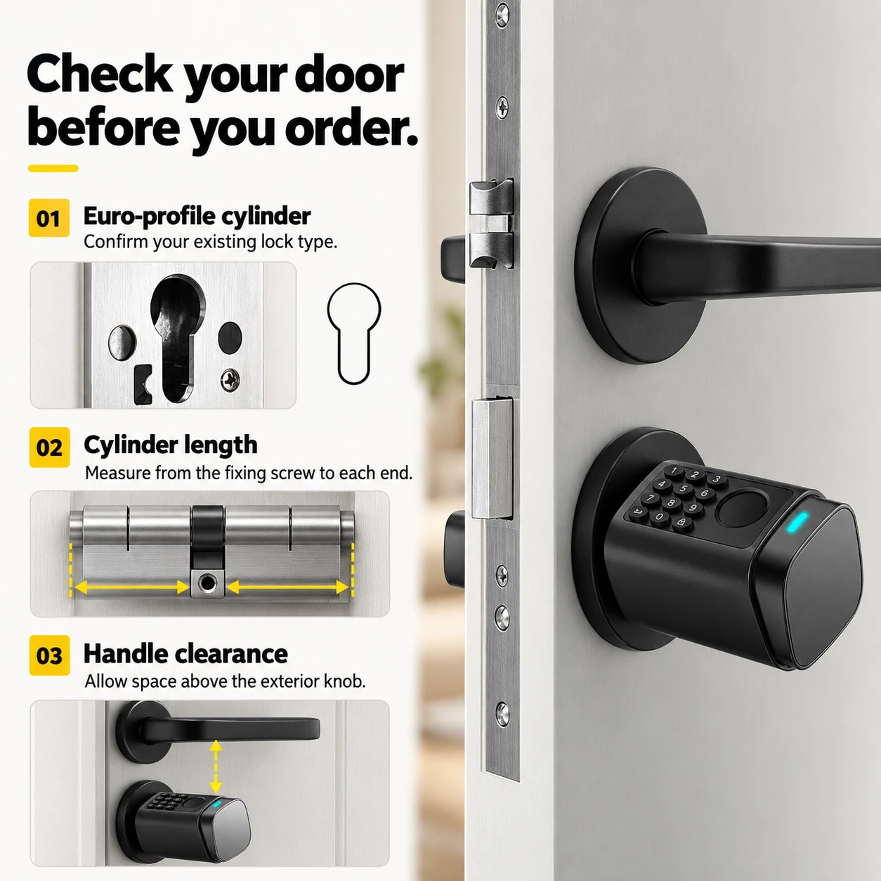 ALTIX ONE Smart Door Lock Cylinder – Fingerprint, PIN, Card & TTLock App (IP66) - image 5