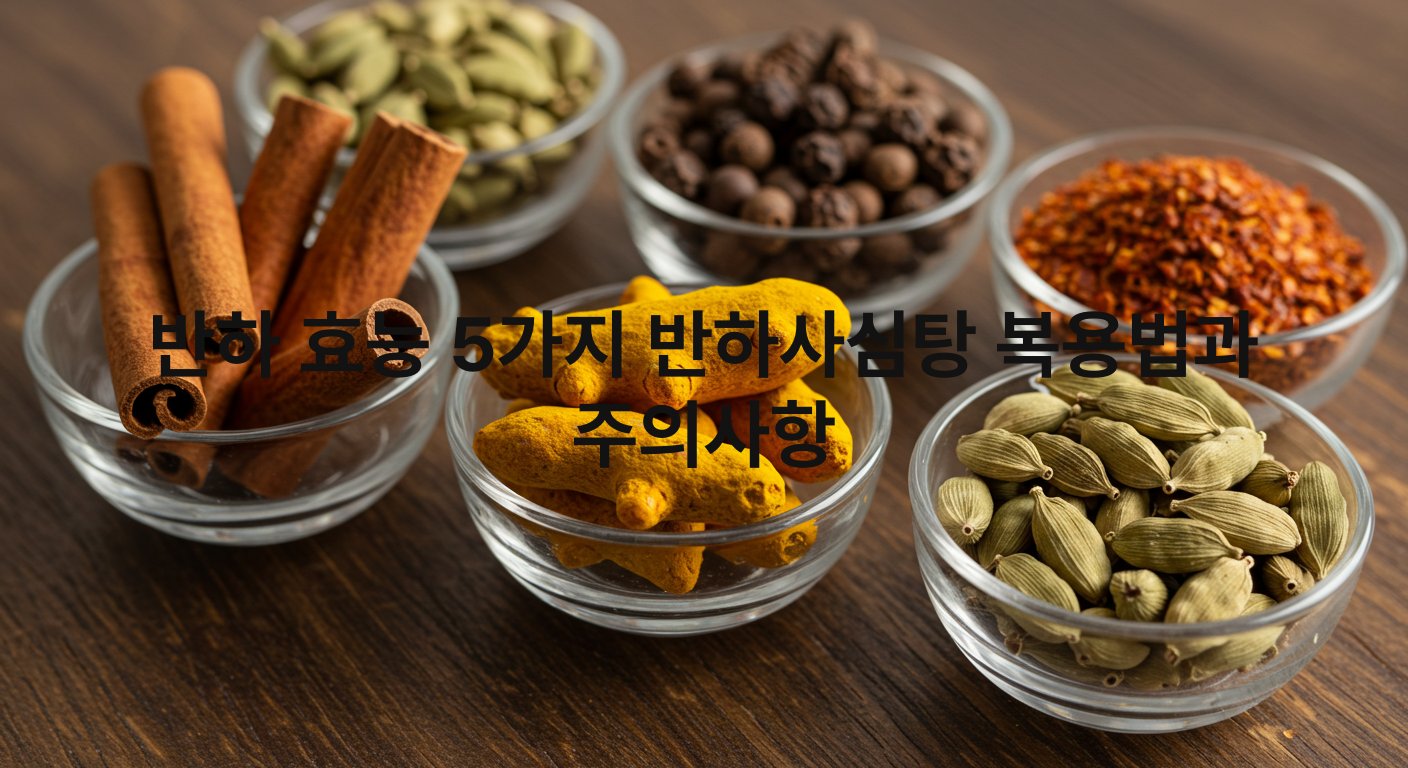 반하 효능 5가지 반하사심탕 복용법과 주의사항