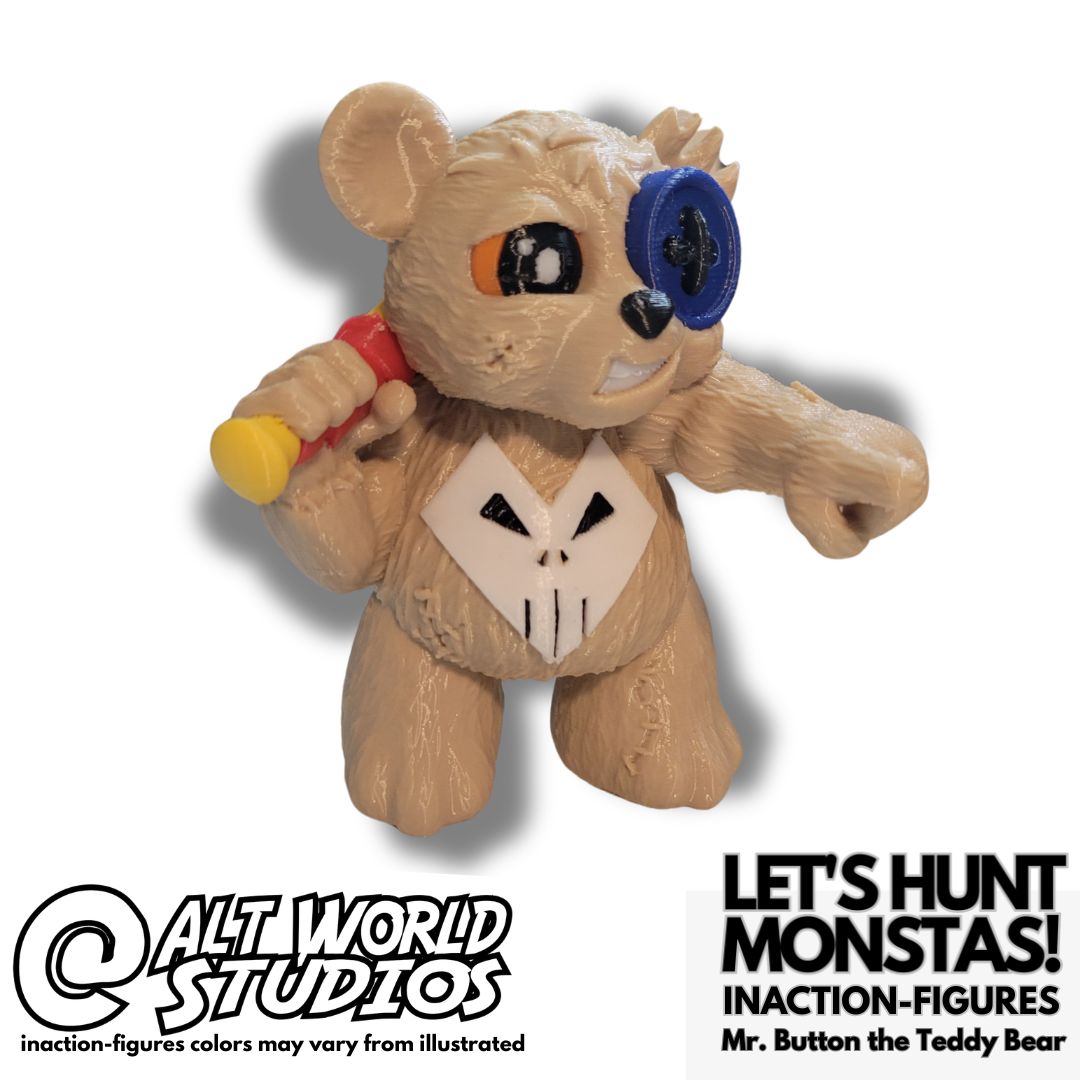 Mr. Button the Teddy Bear Monster Hunter - Alt World Studios