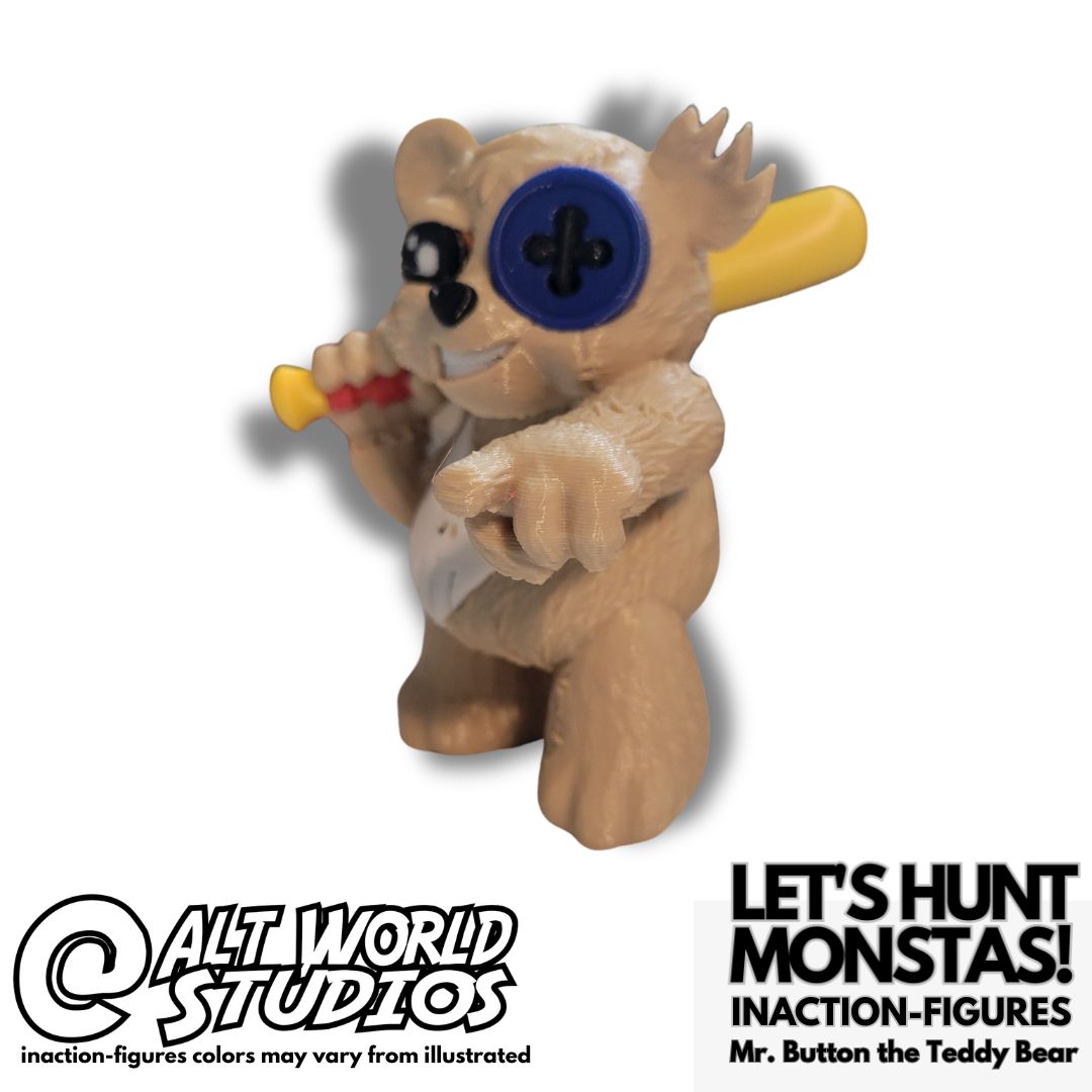 Mr. Button the Teddy Bear Monster Hunter - Alt World Studios