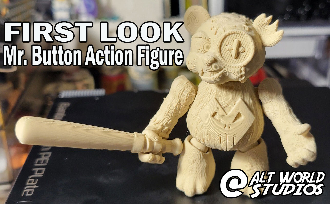 Mr. Button the Teddy Bear Monster Hunter Action Figure Prototype