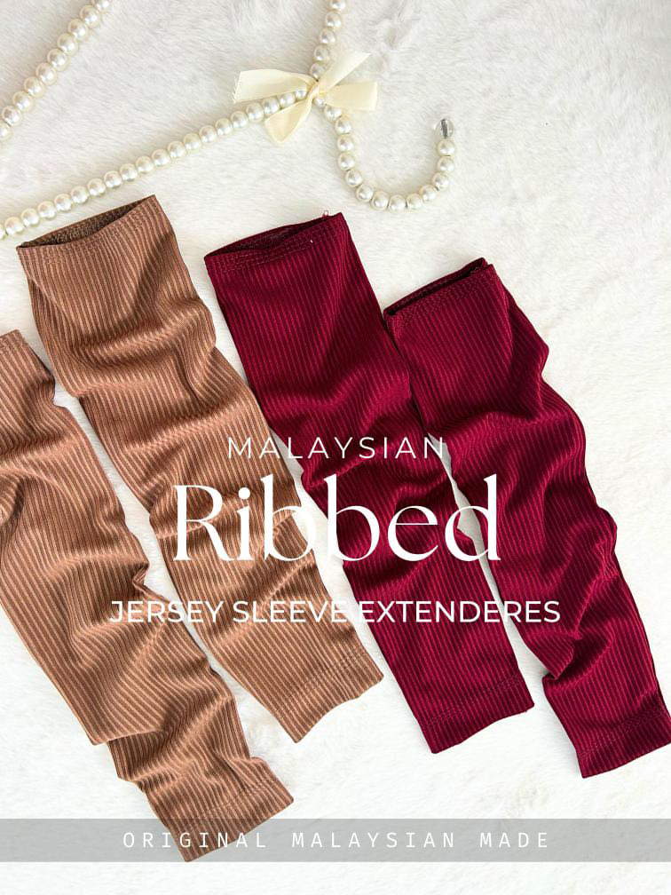 Malaysian Ribbed Jersey Sleeve Extenders- Modest arm coverage with soft stretch fabric