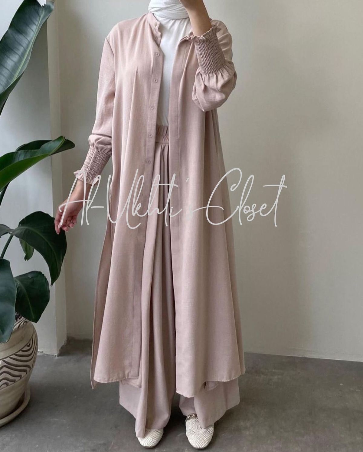 Classic Cord Set- Elegant modest two- piece outfit with cuff sleeves