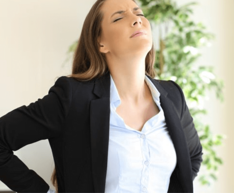 Staff Member with Backpain