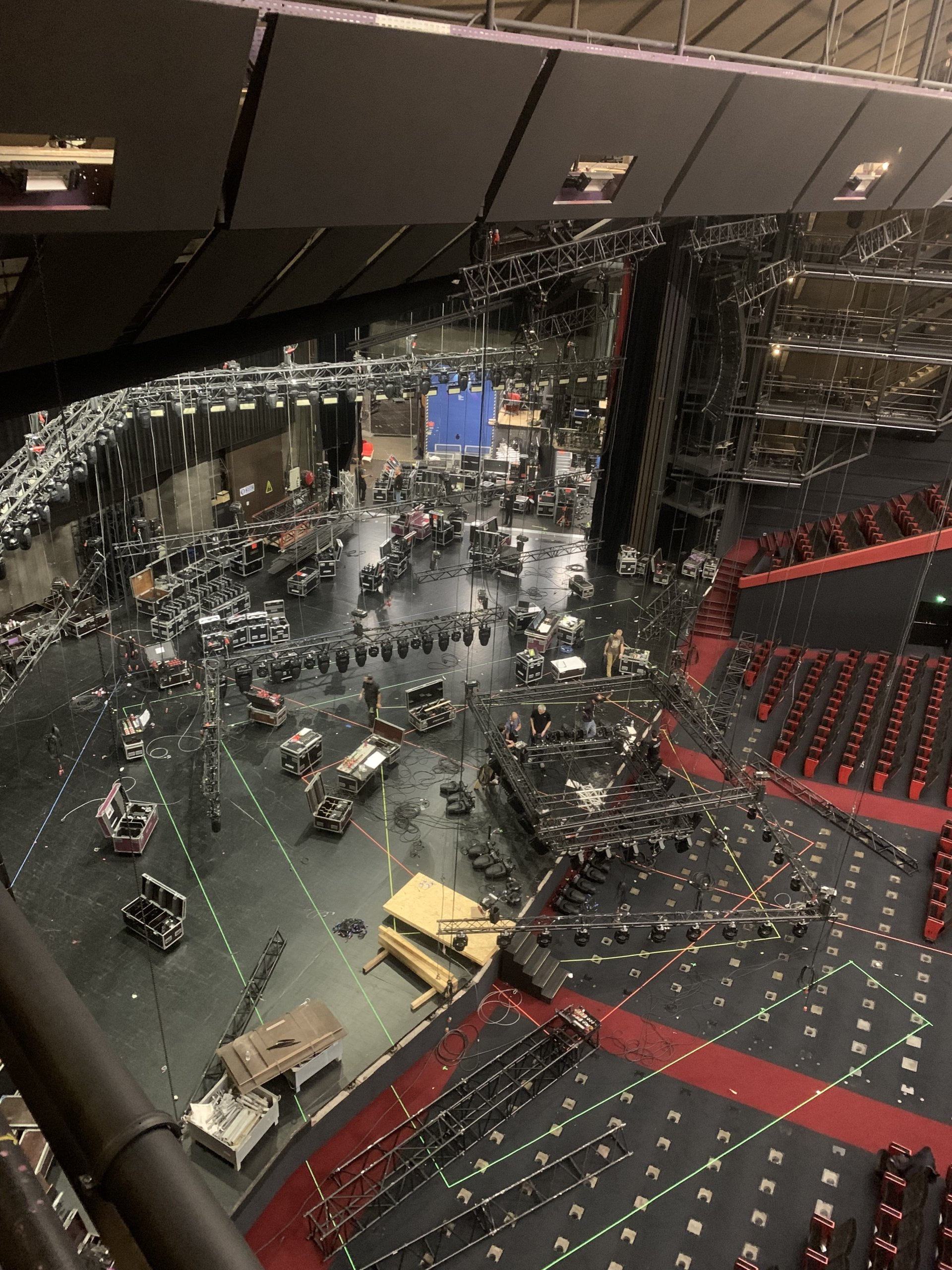 Rigging POV from the catwalk