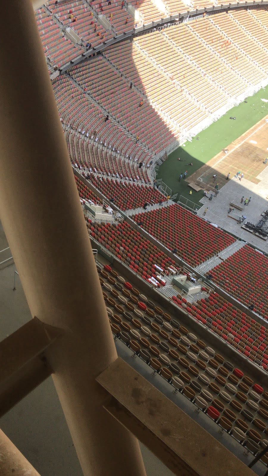 POV of the stadium roof in Jeddah