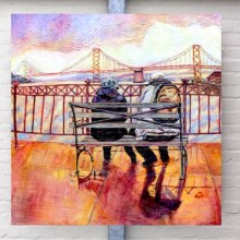 "Bay Bridge Reflections" An Amalee Original Oil Painting