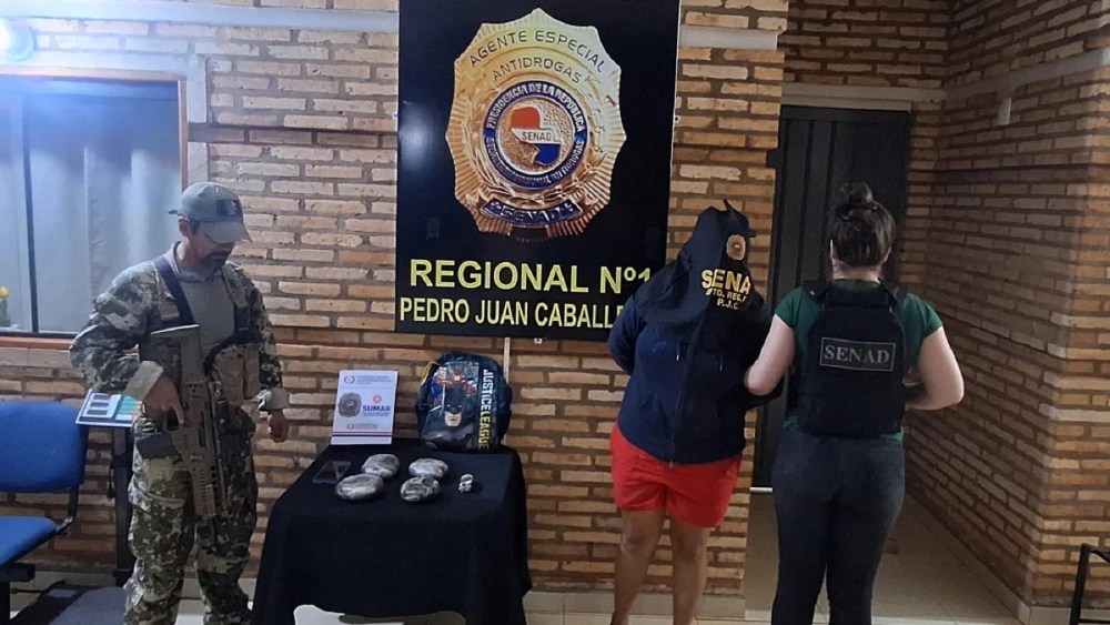 Detienen a mujer con tres kilos de cera de marihuana en Pedro Juan Caballero
