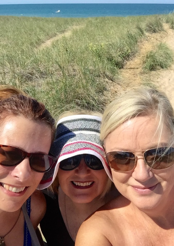 Me with my mother and sister 'n law shortly before our beach glass discovery.