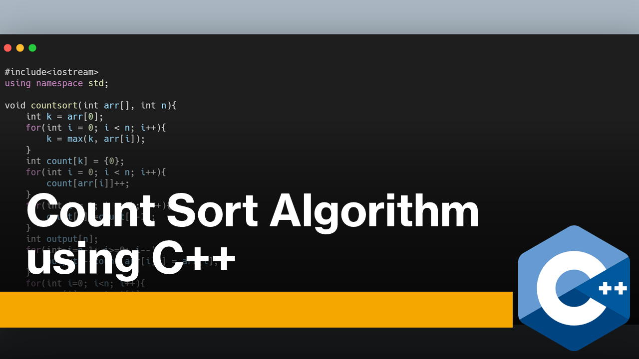 Count Sort using C++