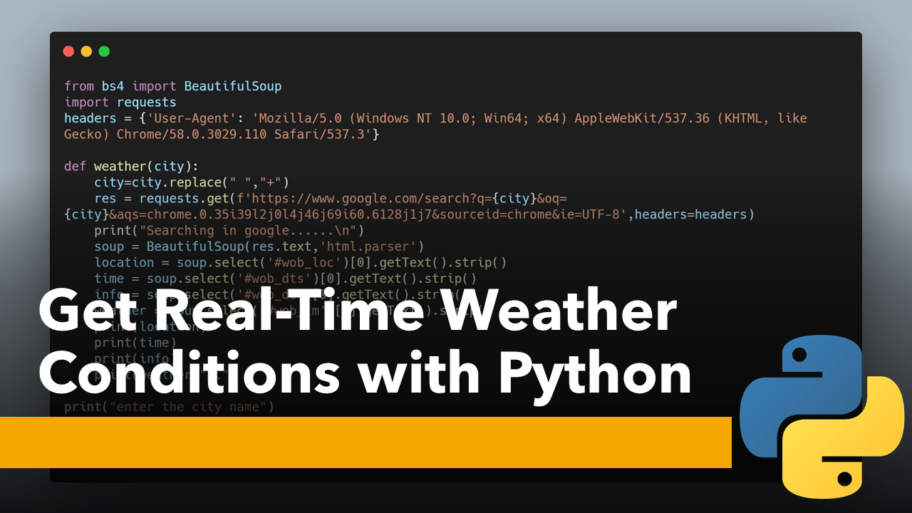 Real-Time Weather with Python