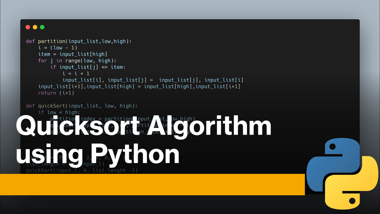 Quicksort using Python