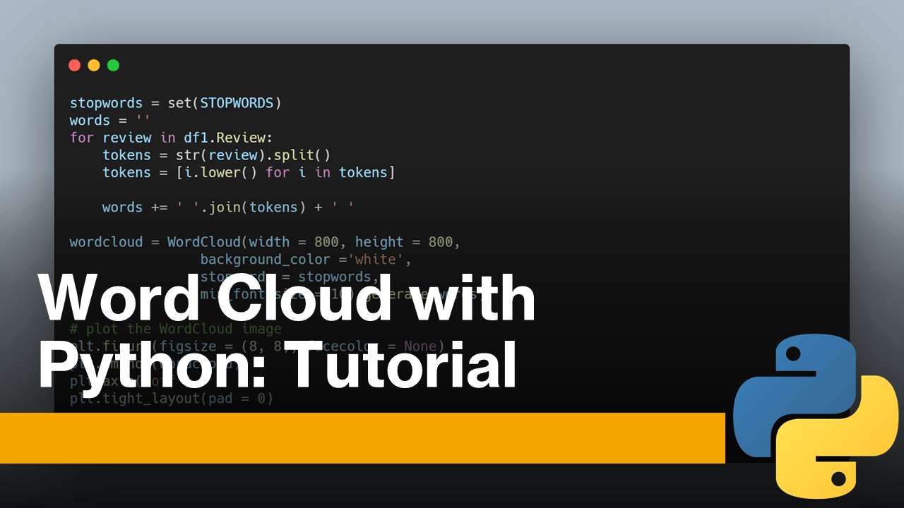 Word Cloud with Python Tutorial