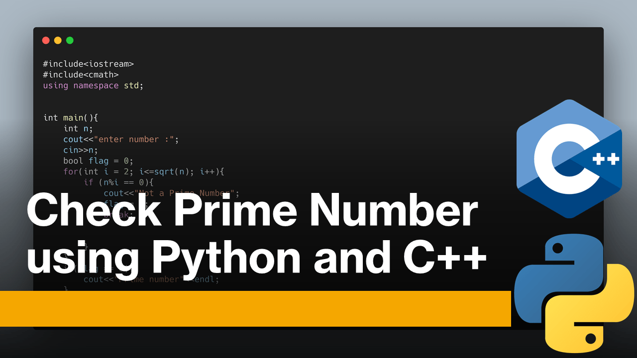Prime Number Using Python and C++