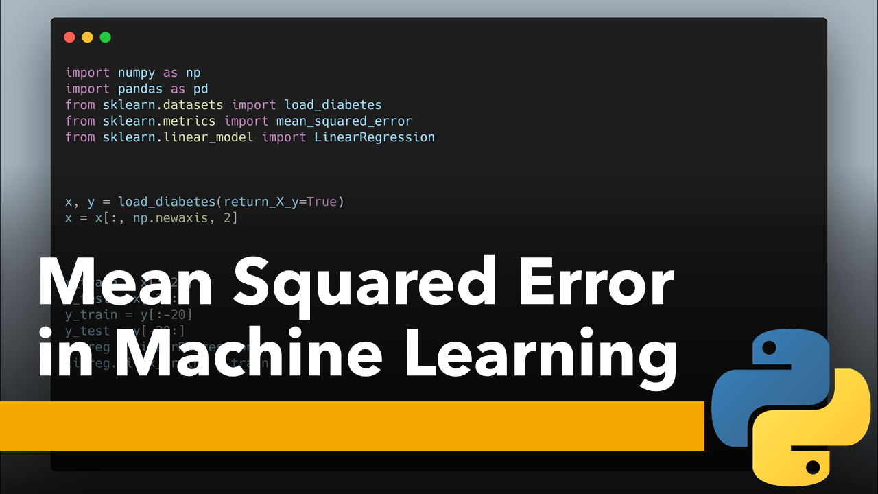Mean Squared Error in Machine Learning